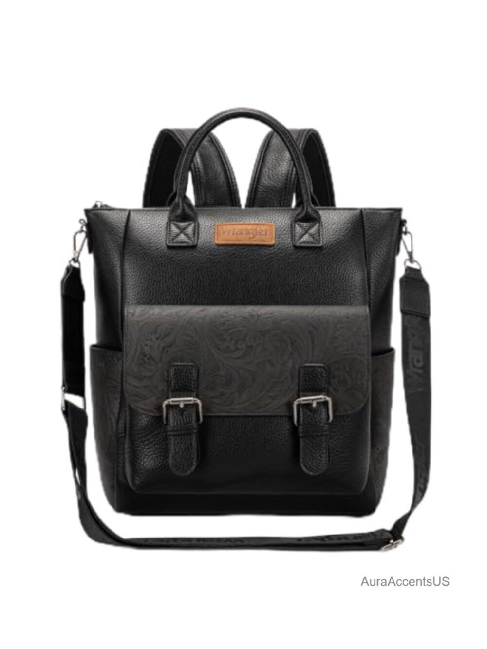 Convertible PU Leather Backpack Purse Travel Work Bag